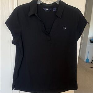 Lands' End Black Button Down Shirt